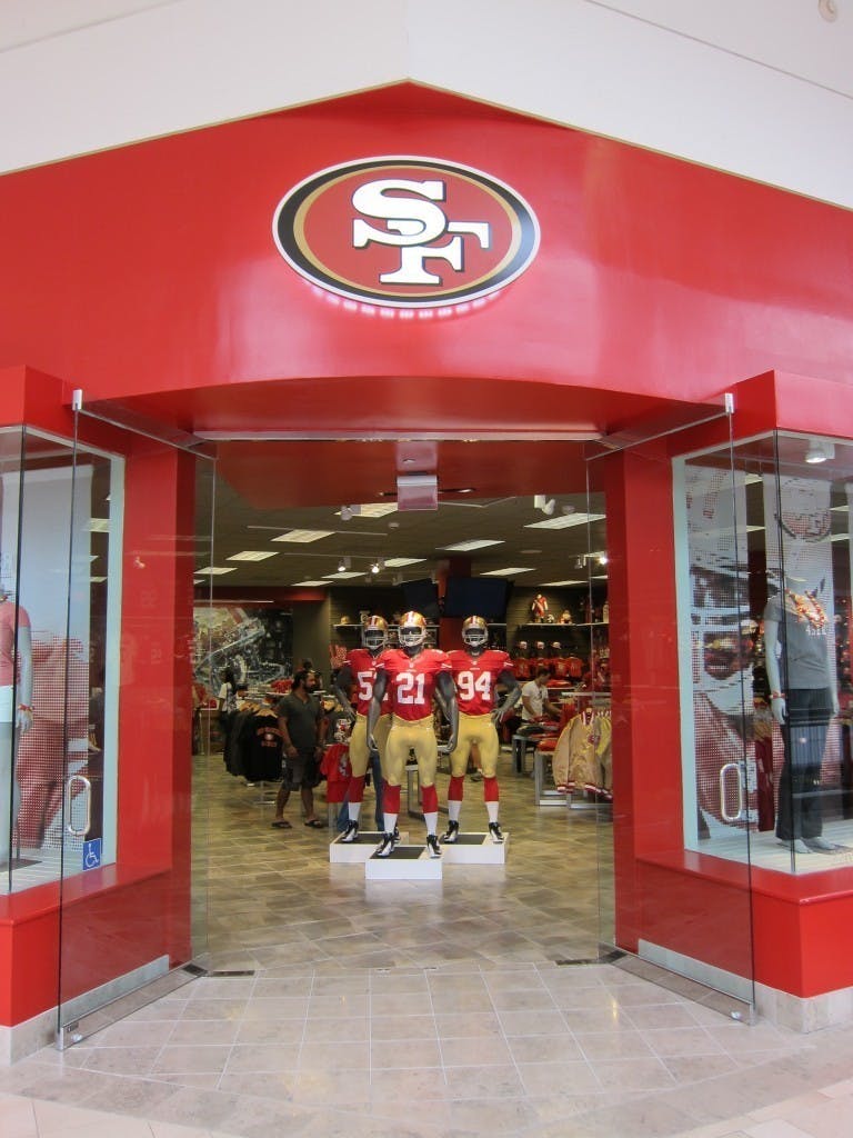 Now Open! The San Francisco 49ers Team Store in the Valley Fair Mall in Santa Clara, CA