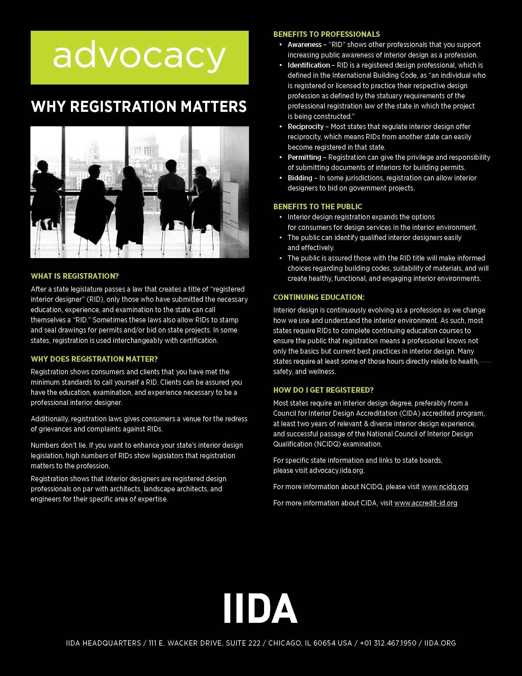 IIDA Interior Design Why Registration Matters
